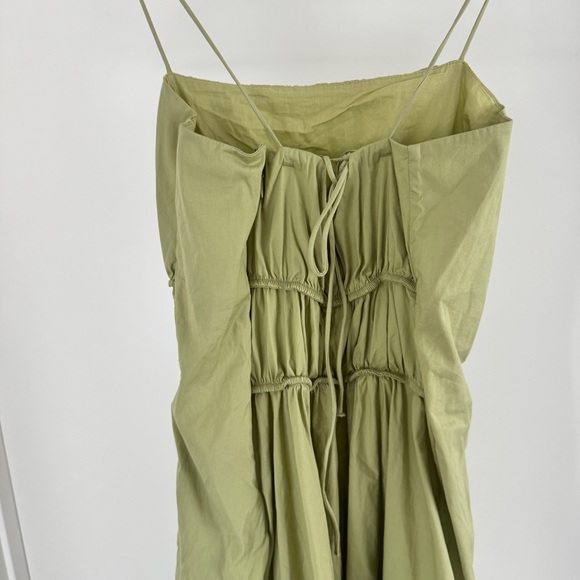 Green COS ruched midi dress - Picture 4 of 4